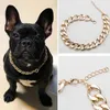 Collier de bulldogue français en plastique Punk Gol Small Chain en peluche français