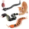 Smart Sensing Interactive Snake Gat Toy Gatto Eletronic Snake Gatti Teasering Play USB Sensore per cani da gattino ricaricabile USB 240401