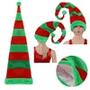 60x90cm elf chapéu chapéu de natal romance adulto engraçado long long bendable listrada luxuosa santa palha