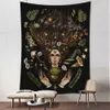 Pianta di tapestry di funghi psichedelici vintage pianta di arametteria celeste appeso hippie tapiz decorazioni dormitorio