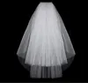 Eenvoudige korte tule bruiloft Veils goedkoop 2019 witte ivoren bruidssluier voor bruid voor mariage bruiloft accessoires9961845