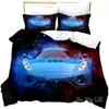 Race Car Extreme Sports Theme Blue Automobile By Ho Me Lili Duvet Cover Bedding Decor