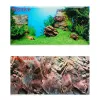 30cm 40cm 50cm 60cm Aquário Aquário Poster de madeira de dupla face tanque de peixes decorativos da paisagem do oceano Decoração de parede Decoração de parede brilhante