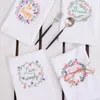 Pastorale stijl Engelse alfabet bloemen kleine verse placemats geborduurde wijnglazen handdoeken Huisdoekjes servetten