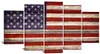 5 pièces drapeau vintage les étoiles Les rayures travaillent rétro rustique USA drapeau national patriotique décor décor images toile peintures