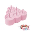 Mini Silicone Popsicle Molds Baby Diy Ice Cream Molder Food Easy-Release Food Gread Glass Tray Holders