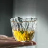 Japon Edo Hammer Crystal Whisky Glass Frost Flower Ice Petal saké Cup Kung Fu TaChep Women A illustres verres de vin Brandy Snifter