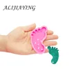 Brillez à l'intérieur de la forme du pied silicone pour résine époxy artisanat bricolage de couverture de clés de trousseau bijoux pendentif dy0461