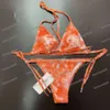 Tasarımcı 2 Parça Bikini Setleri Seksi Mayo Lüks Metal Mektup Zinciri Bikini Yaz Mayo Plajı Mayolar