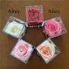 Square Artifical Christmas Flower, High Transparency, Colorful Pink Decorative Rose, Scarlet, Car Desktop Xmas Decoration