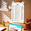 Planners herbruikbaar schattige beer memo checklist bord voor kinderen zelfdiscipline ponskaart muur hangende checklist vakantie schema memo bord