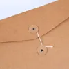 10pcs A4 Kraft String Enveloppe Folder Pocket for Office Projects Contrats Bills File Fichier Document Holder Fichier Organisateur