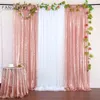 2pcs 2x8ft tessuto sfondo di paillettes tende per tende da fuoco tende da sposa per matricola forchristmas/decorazioni per la festa sfondo di fotografia