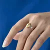 Creatieve vork croissant vorm verstelbare ring voor vrouwen mannen gepersonaliseerd open vinger ring statement sieraden feest trendy cadeau 240322