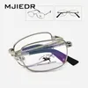 Sunglasses Frames MJIEDR Classic Fashion Alloy Men Optical Frame With Spring Hinge Comfortable Male Spectacle Eyeglasses Foldable Eyewear