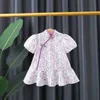 Bébé floral Qipao Girl Robes