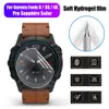 2pcs Hydrogel film Screen Protectors for Garmin Fenix 6 6S 6X Pro Sapphire Solar 2.5D Soft TPU Clear Watch Shockproof Cover Case