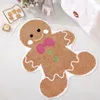 Carpets Gingerbread Kitchen Mats Non-Slip Bath Doormats Christmas Rugs With Man Durable Home Decor Supplies