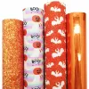 Feuilles de cuir paillettes orange battes paillettes personnalisées fausses citrouilles tissus imprimés en faux cuir miroir en cuir pour bricolage 21x29cm Q1422