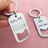 Personalized Bottle Opener Customized Calendar Name Date Beer Bottle Opene Keychain/Key Ring Party Wedding Favor Gifts Souvenirs