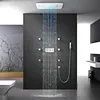 Bluetooth Music Shower Systems Systemy Szybki deszczowy prysznic z wodospadem kran łazienki termostatyczny ukryty mikser prysznicowy chrom