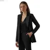 Costumes de femmes Blazers costume féminin 3 pièces Business Work Work Wear Pants Office Set Ladies Veste Casual Blazer + Pantal