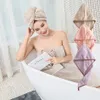 Haarhanddoek Microvezel Zachte snelle drogende haarmuts Douche dop handdoek Dikke dikke hoge tulband absorberende handdoekcadeau