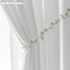 NOPARELL WHITE CORTAND TULLE TULLE PARA ROULO DE LIVRA O Painel de Decorações de Tratamento da Janela Terminada da Cozinha