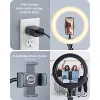 Lights 10 "Ring Light 63" Stand, LED Selfie Ring Light Bluetooth Remote, porte-téléphone portable extensible pour YouTube Tiktok Video
