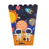 6st Candy Box Cake Presentväskor Snack Container Kids Birthday Party Baby Shower Supplies Astronaut Spaceship Solar Space Deco