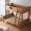 Modern child and mother bed multifunctional solid wood children's bed can be split bunk bed solid wood high and low bed ladder b