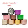 1PCS 30ml Mini Tin Box Metal Small Storage Empty pot Tea box Containers Candle Cans Candy Mini Round Cans Portable Packaging