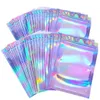 100pcs Lashes Packaging Boxes Idea Holographic Laser Zip Lock Party Favor Bag Eyelashes Lash Package Box sfgsg8068207