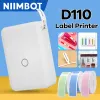 Skrivare NIIMBOT D110 Label Maker Mini Pocket Thermal Label Printer Allinone Bluetooth Connect DIY DATE NAME TAG STACER Label Machine