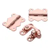 1Pc Antique Hasps Lock Rose Gold Metal Catch Latches for Jewelry Box Buckle Suitcase Buckle Clip Clasp Wood Wine Box Latch hinge