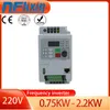 Inversor do eixo acionamento CA 7,5kw/5,5kw/4kw 220V Conversor de frequência de frequência inversor de frequência VFD do controlador de velocidade do motor VFD