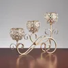 3 armes candelabras en cristal chandelle chandelle arc pont pont gobelet candeur bol de chandelier de canette pour le chandelier à la maison homedecor