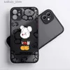 Caisses de téléphone portable Luxury Cool Mouse Bear pour iPhone 15 Ultra 14 13 12 11 MINI XS XR X 8 7 Pro Max Plus Matte Transparent Phone Case Q240408