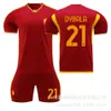 Maglie da calcio 2324 Roma Home 21 Dibara 90 Lukaku 9 Abraham Kit di calcio