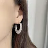 Hoop Earrings 925 Sterling Silver Multi Circles Fringed Round For Women Girls Piercing Jewelry Women's Party Wedding Pendiente