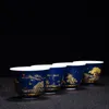 Tasses de thé en porcelaine bleu et blanc chinois