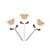 24pcs sheep themed birthday party cake dessert decoration, happy Birthday party supplies