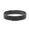 Mode Hoogwaardige Designer Design Bangle Roestvrij staal Black Bakle Bracelet Jewelry Men and Women armbanden309u