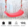 1 pièce Swing Seat Board Swing Plastic Swing Swing Installer Swing Set avec corde Red Masimum Charge 86 kg pour garçons Girls Outdoor Garden