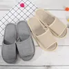 4pairs/Los billige Leinenschuhe Männer Frauen Einweg Hotel Spa Pantoffers Hausrutschen Reise Hospitality Guest Schuhschuhe Schuhe