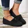 Casual Shoes Women's Spring Breathable And Comfortable Retro Solid Color Sneakers Daily Lace-up Non-slip Flat Zapatos