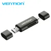 Läsare Vention Mini SD OTG -kortläsare USB 3.0 2.0 Micro USB 3.0 2.0 till typ C -minneskortläsare Micro SD TF -kortläsare för bärbar dator PC