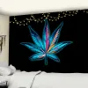 Nouvelle imprimerie 3D Mur de feuille d'érable suspendue Tapestry Art Tapiz Bohemia Psychedélique Witchcraft Route-rideau décor