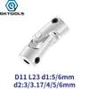 Mini -koppeling D11 L23 Universele gewrichtdiameter 11 mm Lengte 23 mm Model Schip Model Koppel Gimbal Joint Cardan