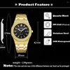 Armbandsur Cagarny Business Watches Män varumärker Golden Rostfritt stål kvarts Militär vattentät lysande sportklocka Gift Relogio